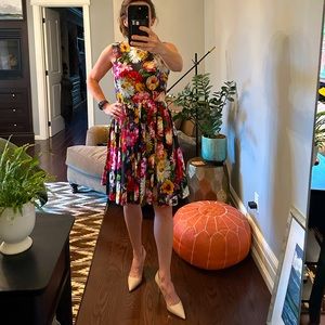 Dolce & Gabbana summer garden dress, print, cotton poplin, botanical motif